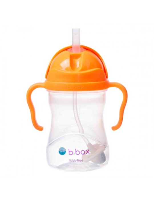 B.Box Bidon ze słomką 240ml Pomarańczowy