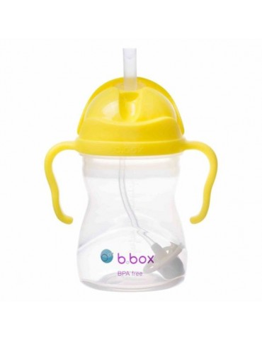 B.Box Bidon ze słomką 240ml Cytrynowy B.Box Bidon ze słomką 240ml Cytrynowy