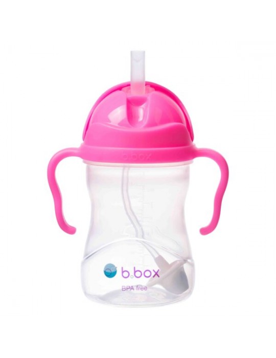 B.Box Bidon ze słomką 240ml Różowy Granat