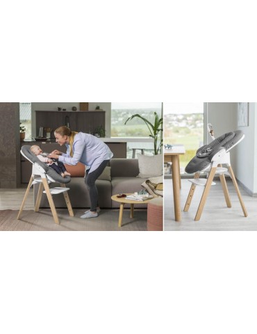 Stokke Leżaczek Steps Bouncer Grey Clouds