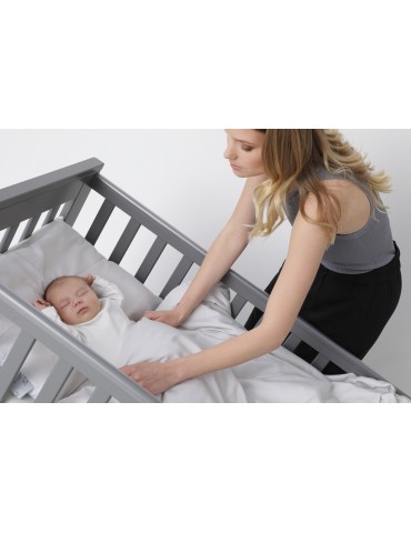 Piapimo pościel dziecięca bawełniana dwustronna Sleep sweet 70x100cm szary i piaskowy Piapimo pościel dziecięca bawełniana dwustronna Sleep sweet 70x100cm szary i piaskowy