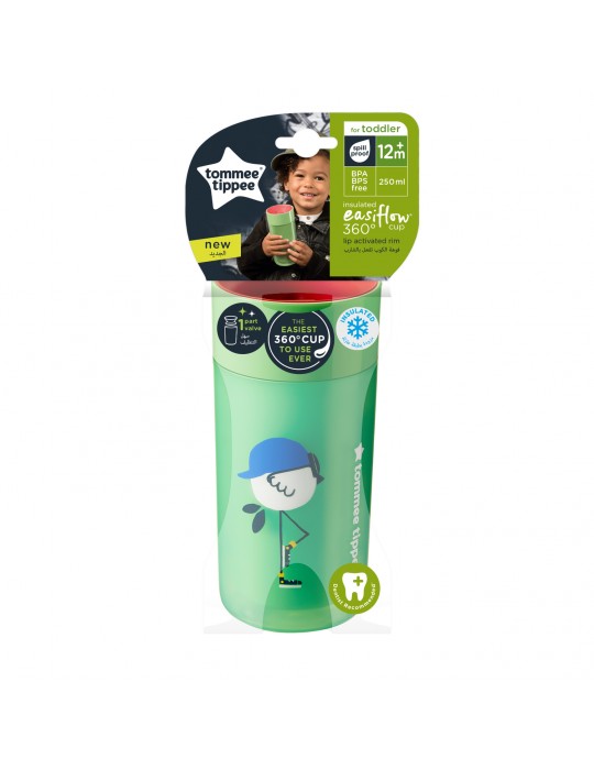 Tommee Tippee Kubek termiczny EASIFLOW 360° 250 ml 12m+ zielony