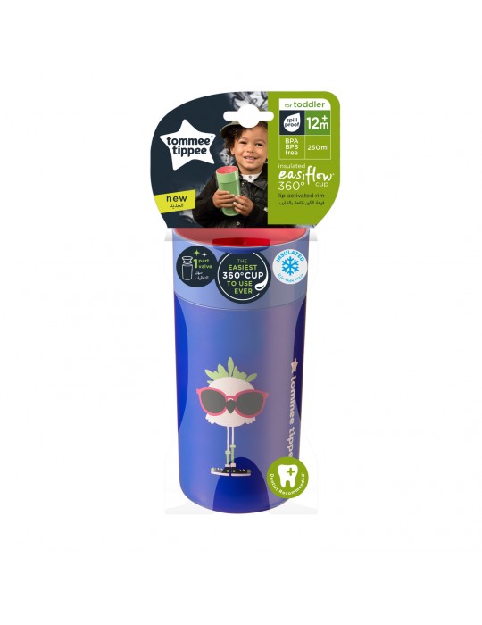 Tommee Tippee Kubek termiczny EASIFLOW 360° 250 ml 12m+ granatowy
