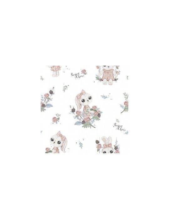 Bonjour Śpiworek bawełniany 0-6m Romantyczny królik