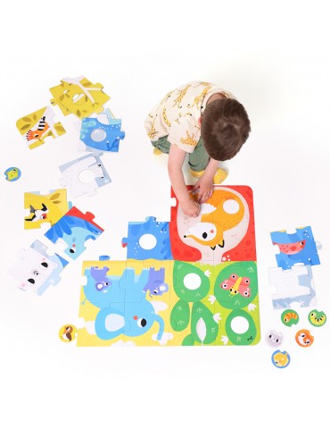 CzuCzu Duuuże puzzle z dziurką zwierzęta