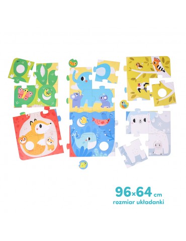 CzuCzu Duuuże puzzle z dziurką zwierzęta