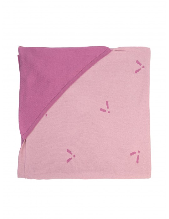 Piapimo kocyk z kapturkiem Pszczólki Handyblanky różowy