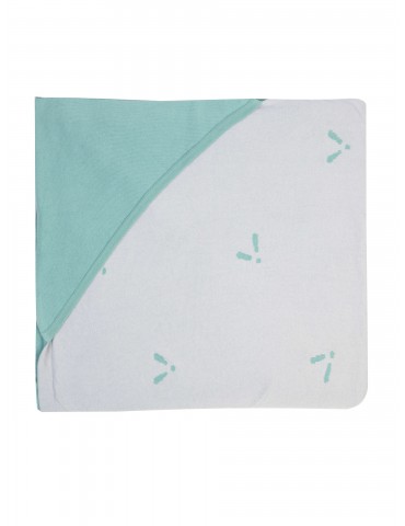 Piapimo kocyk z kapturkiem Pszczólki Handyblanky szaro-zielony Piapimo kocyk z kapturkiem Pszczólki Handyblanky szaro-zielony