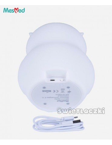 MesMed Lampka silikonowa z pilotem zmieniająca kolory Świetlaczek Sówka