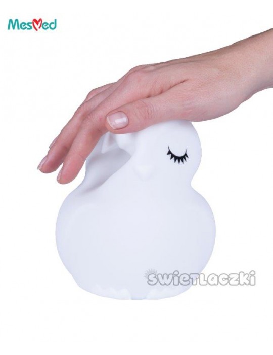 MesMed Lampka silikonowa z pilotem zmieniająca kolory Świetlaczek Sówka