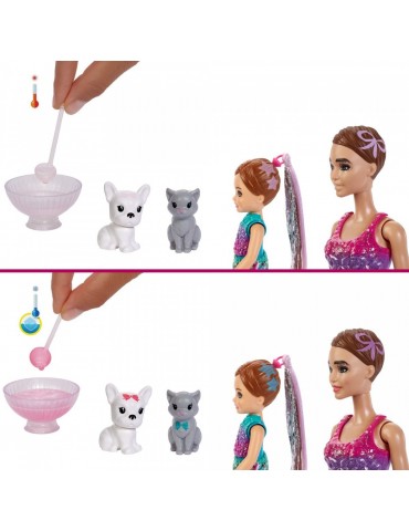 Barbie Lalka Color Reveal impreza zestaw niespodzianka
