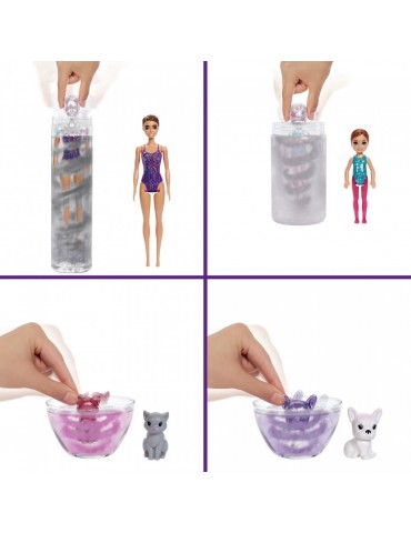 Barbie Lalka Color Reveal impreza zestaw niespodzianka