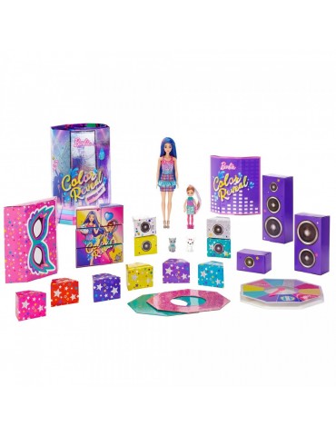 Barbie Lalka Color Reveal impreza zestaw niespodzianka