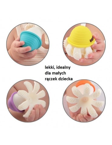 Mombella Gryzak zabawka ośmiornica Chimney Red Mombella Gryzak zabawka ośmiornica Chimney Red