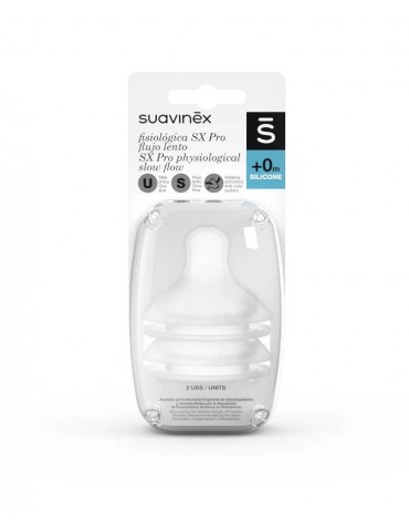 Suavinex Smoczki o wolnym przepływie do butelki Sx Pro 0m+ Suavinex Smoczki o wolnym przepływie do butelki Sx Pro 0m+