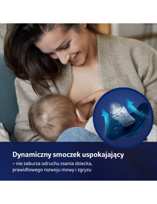 Lovi Stardust Smoczek silikonowy dynamiczny Blue 18m+ 2 szt.