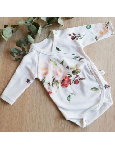 Yosoy Body niemowlęce z długim rękawem bawełna organiczna Vintage roses Yosoy Body niemowlęce z długim rękawem bawełna organiczna Vintage roses
