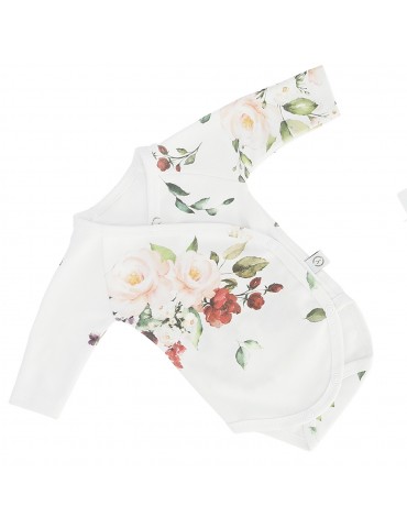 Yosoy Body niemowlęce z długim rękawem bawełna organiczna Vintage roses Yosoy Body niemowlęce z długim rękawem bawełna organiczna Vintage roses