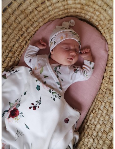 Yosoy Czapeczka niemowlęca bawełna organiczna Vintage roses Yosoy Czapeczka niemowlęca bawełna organiczna Vintage roses