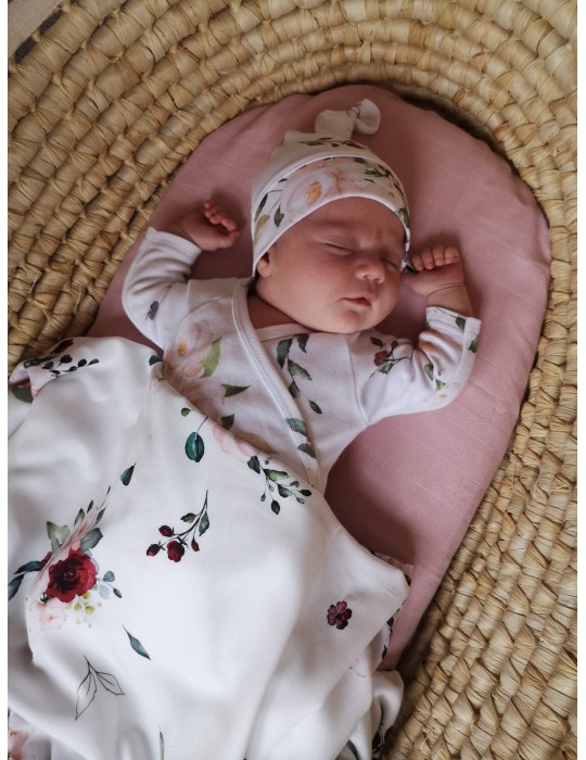 Yosoy Czapeczka niemowlęca bawełna organiczna Vintage roses