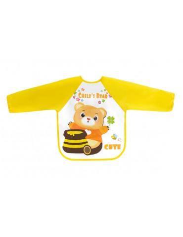 Bocioland Śliniak ceratowy z rękawkami miś