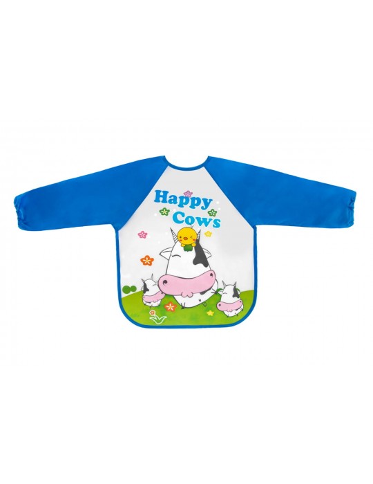 Bocioland Śliniak ceratowy z rękawkami happy cows