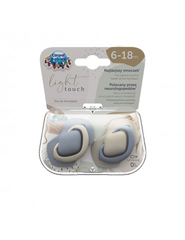 Canpol Babies Smoczek silikonowy symetryczny Pure Color 6-18m Blue