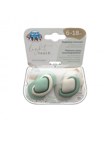 Canpol Babies Smoczek silikonowy symetryczny Pure Color 6-18m Beż