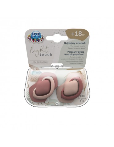 Canpol Babies Smoczek silikonowy symetryczny Pure Color 18+m Pink