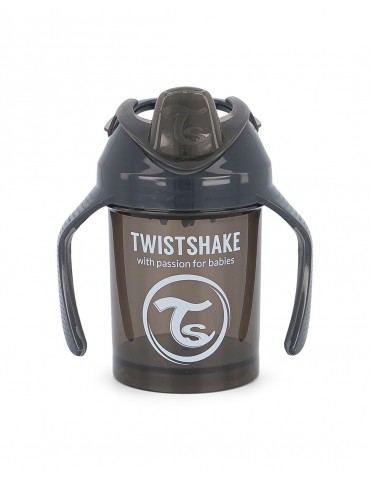 TwistShake Mini Cup kubek niekapek z mikserem 230ml czarny TwistShake Mini Cup kubek niekapek z mikserem 230ml czarny