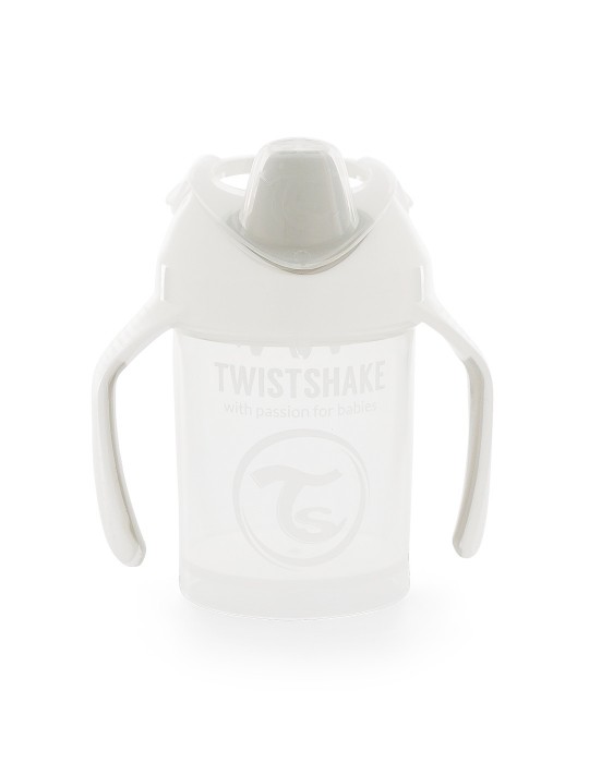 TwistShake Mini Cup kubek niekapek z mikserem 230ml white