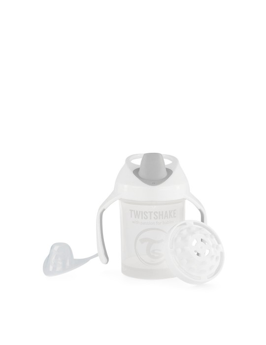 TwistShake Mini Cup kubek niekapek z mikserem 230ml white