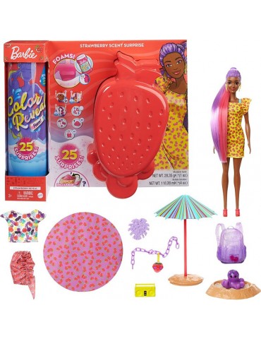 Barbie Color Reveal lalka niespodzianka o zapachu truskawki