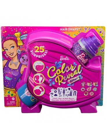 Barbie Color Reveal Kolorowa niespodzianka brokatowy róż