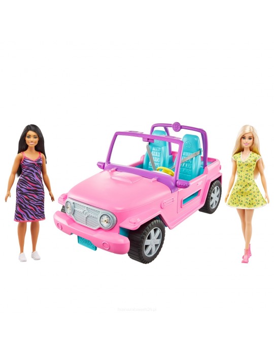 Barbie Jeep Auto terenowe z dwoma lalkami