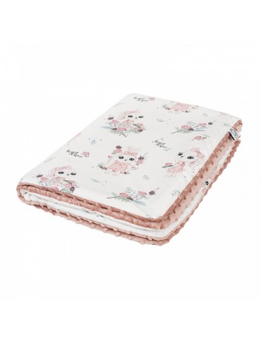 Bonjour koc duży 100/150 Romantyczny Królik Minky sepia rose