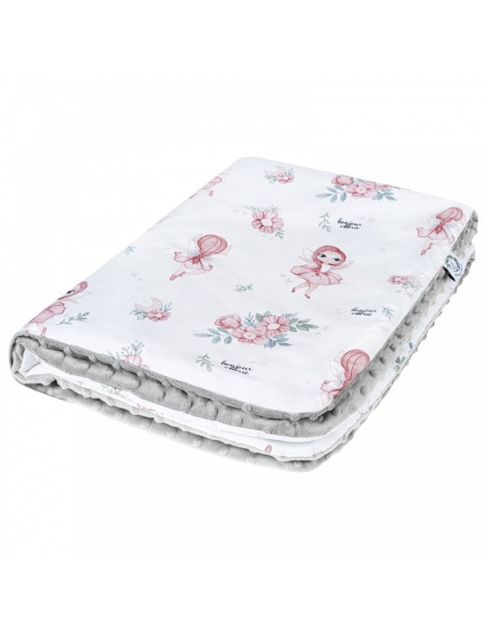 Bonjour Cherie Kocyk średni 75/100 Wróżki Minky Glacier gray