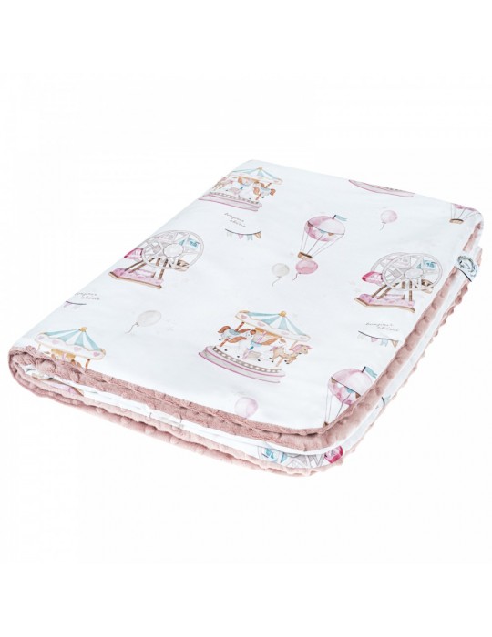 Bonjour Cherie koc duży 100/150 Lunapark Minky Sepia rose