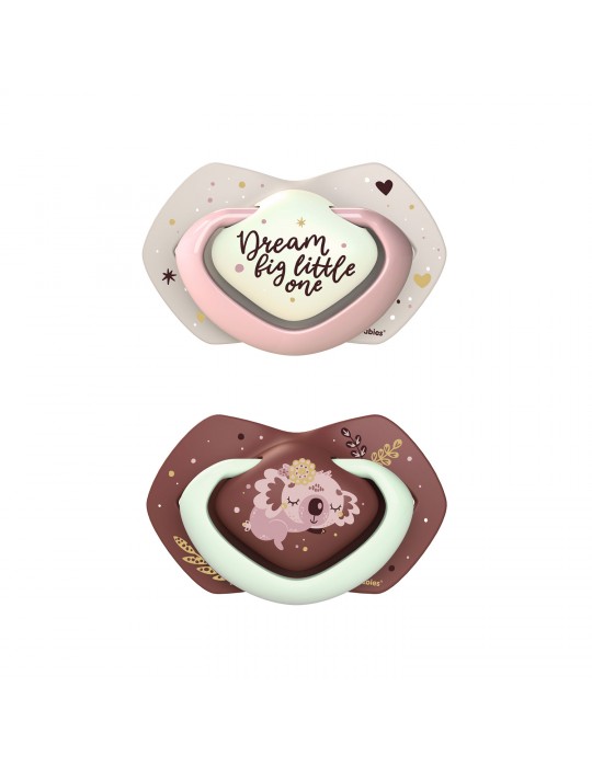 Canpol babies Smoczek silikonowy symetryczny Sleepy Koala 6-18m Pink