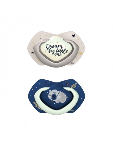 Canpol babies Smoczek silikonowy symetryczny Sleepy Koala 18m+ Blue