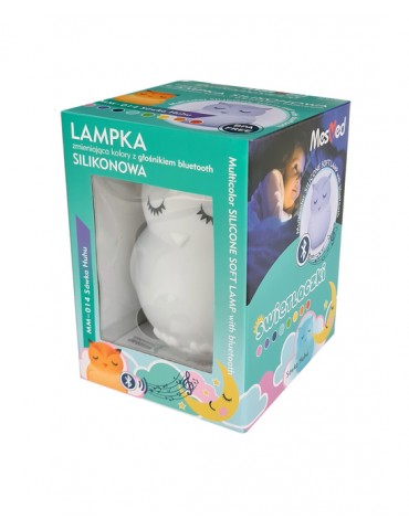MesMed Lampka silikonowa z pilotem zmieniająca kolory Świetlaczek Sówka Huhu