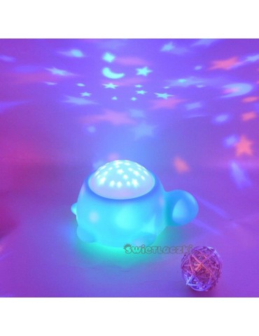 MesMed Lampka silikonowa z głóśnikiem zmieniająca kolory Świetlaczek Sówka Huhu