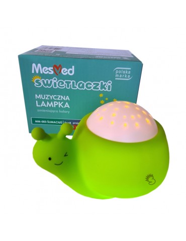 MesMed Lampka silikonowa z głóśnikiem zmieniająca kolory Świetlaczek Sówka Huhu