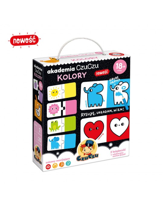 CzuCzu Karty obrazkowe na sznureczku Akademia kolory 18m+