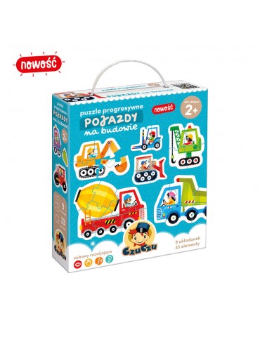 CzuCzu Puzzle pojazdy na budowie 2+ CzuCzu Puzzle pojazdy na budowie 2+