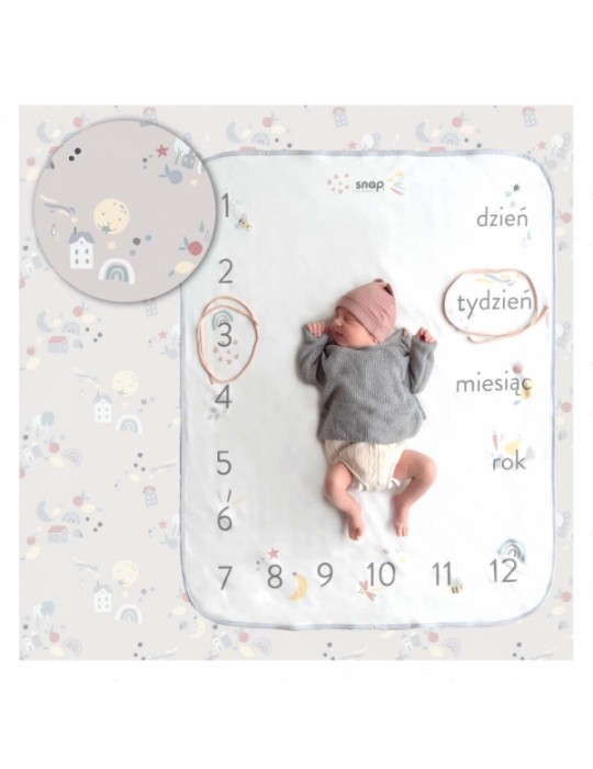 Snap the moment Foto Kocyk Baby grey
