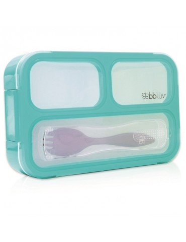 Travel Lunchbox z widelcem bento niebieski bbluw