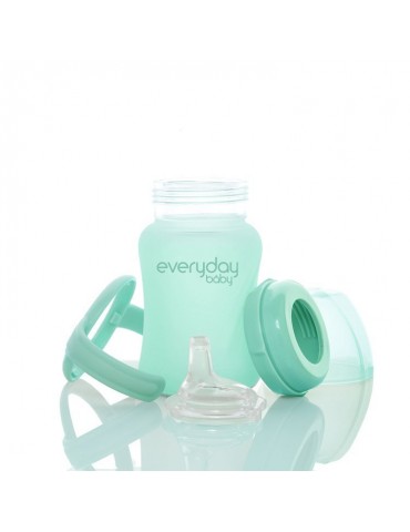 Everyday Baby Butelka szklana z ustnikiem niekapkiem 150ml miętowa