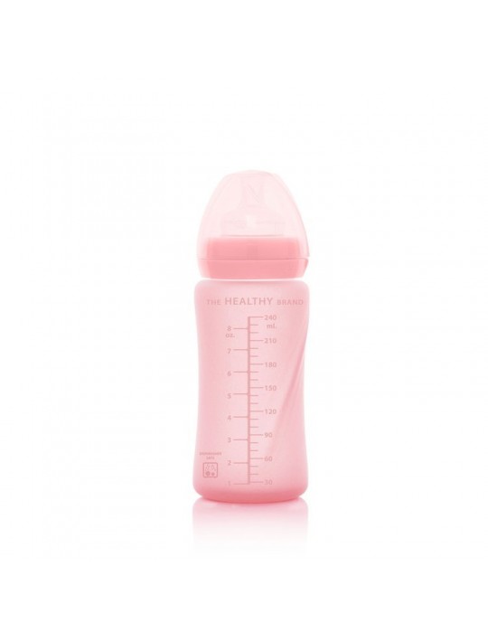 Everyday Baby Butelka szklana M 240ml różowa