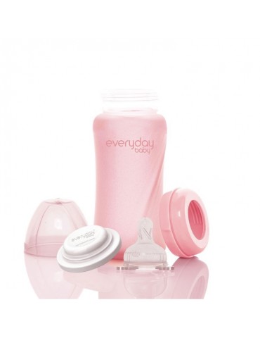Everyday Baby Butelka szklana M 240ml różowa